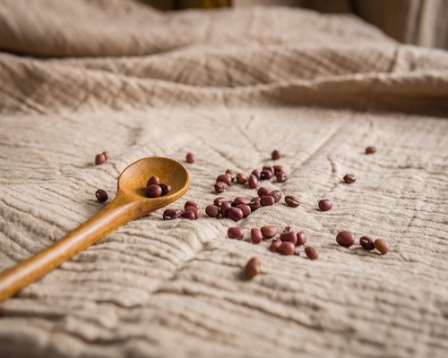 fresh organic vegetables and grains on a table